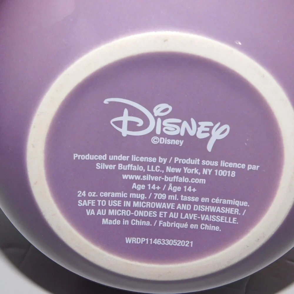 2 Disney Ariel Little Mermaid Purple Teal 24 oz Soup Coffee Cereal Mugs UNUSED - Picture 6 of 7